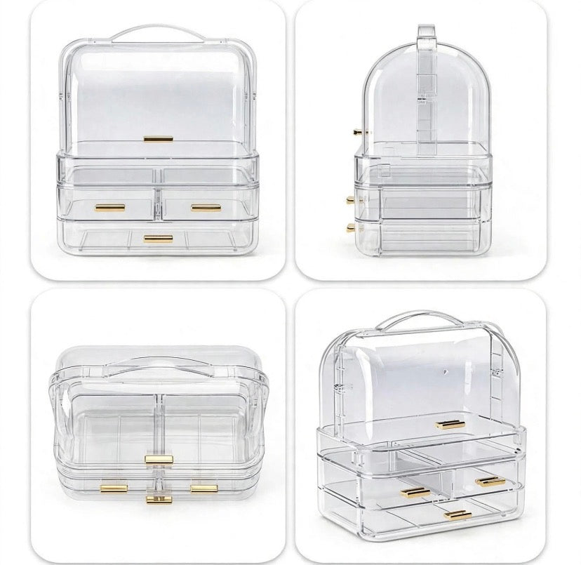 Mini Acrylic Makeup Organizer with Drawers