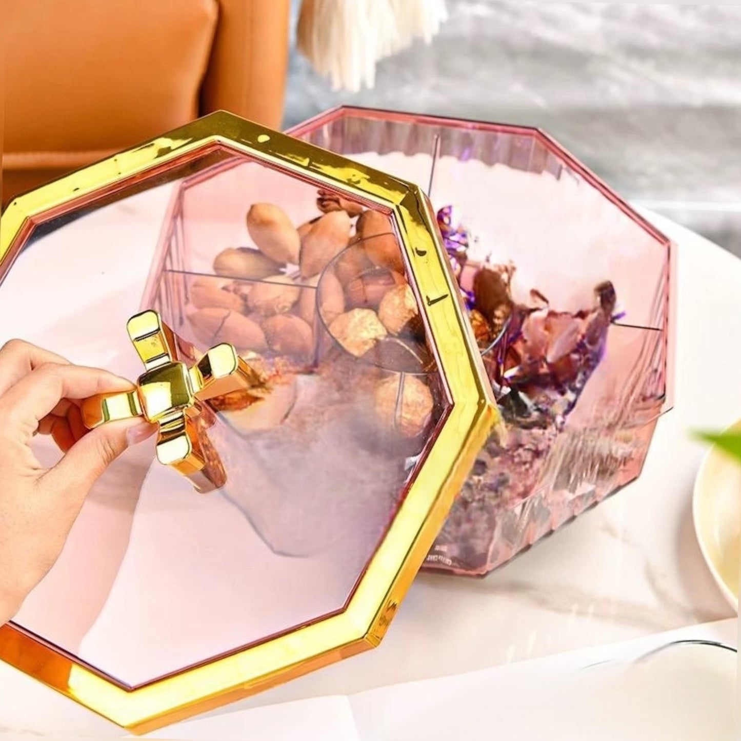 Acrylic Rotating Dryfruits Tray