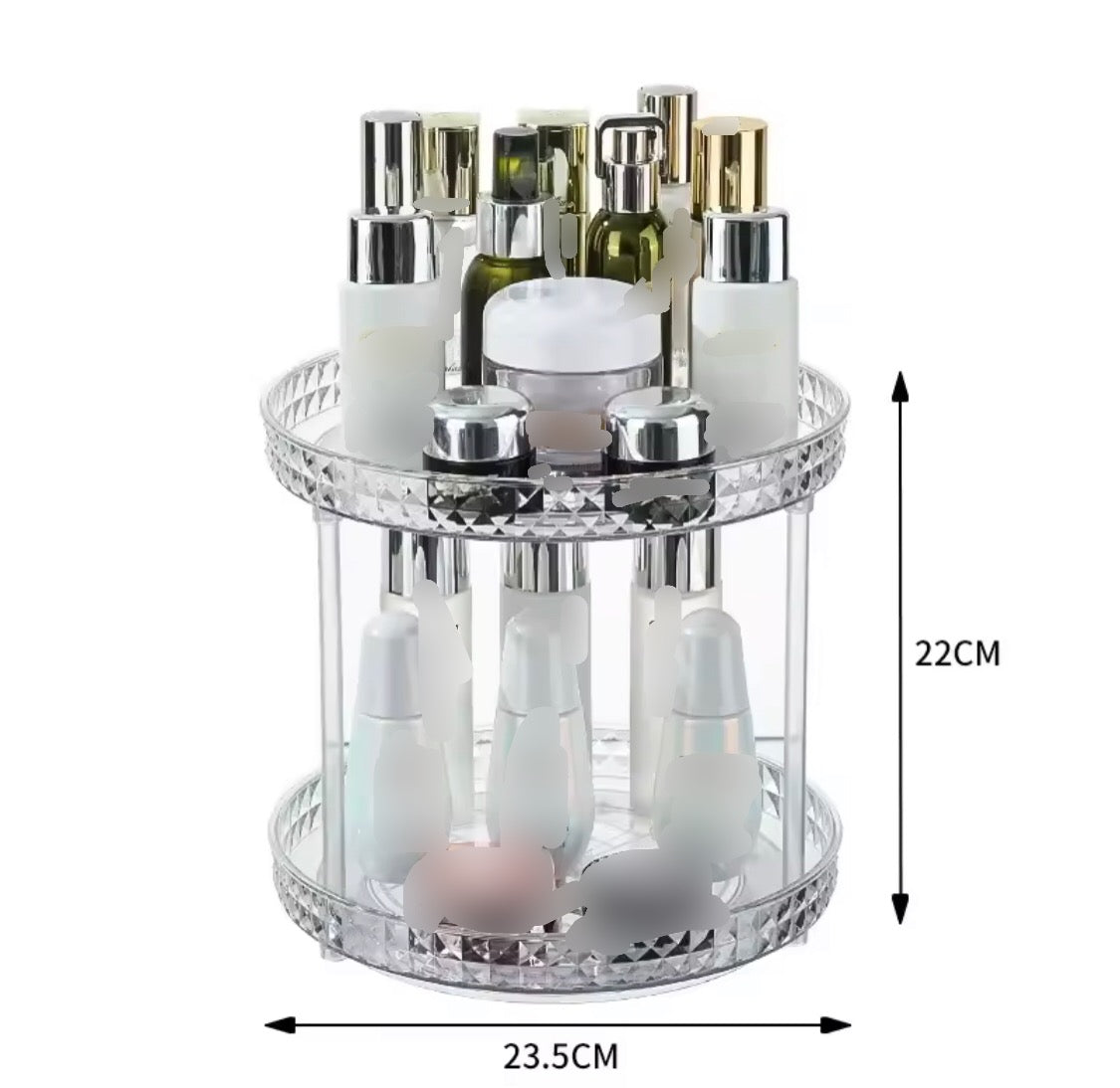 2 Layer Acrylic Cosmetic Makeup Organizer