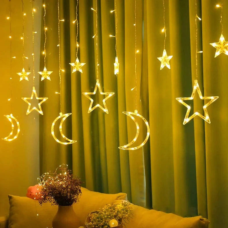 Star and Moon Fairylights for Home Decor