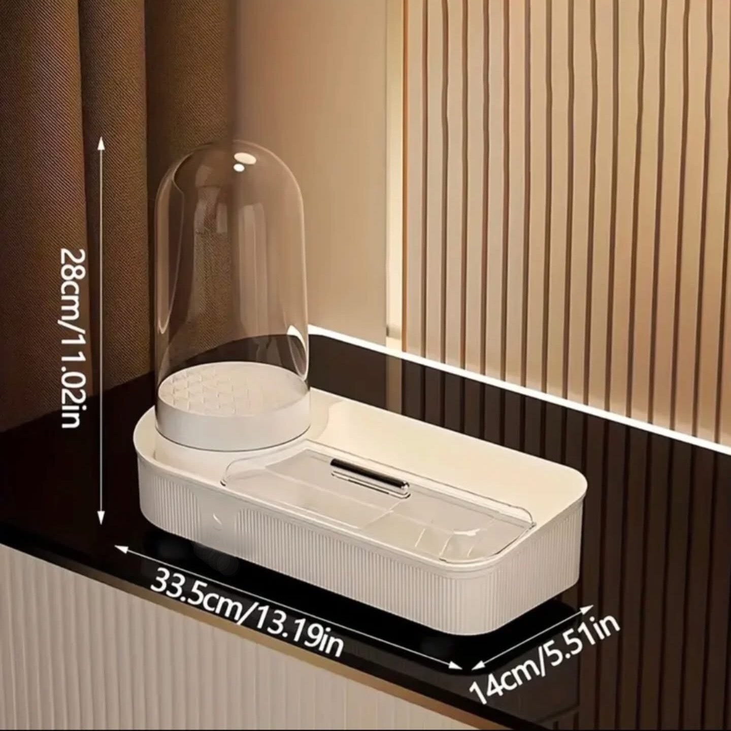 360 Rotating Makeup Organizer with Brush cleaner