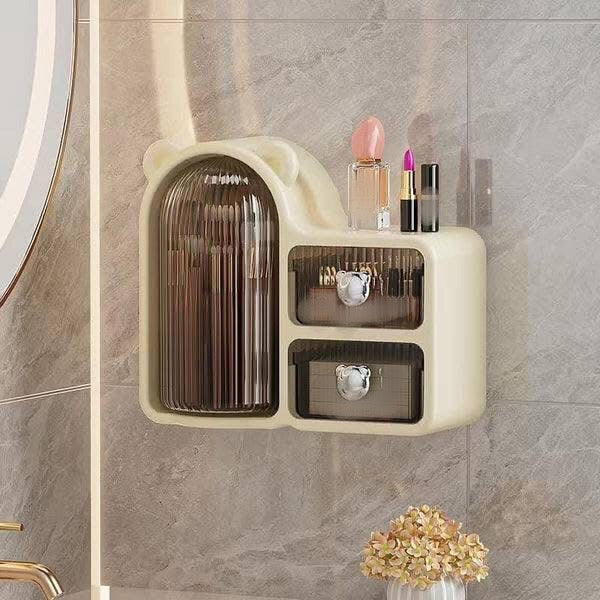 Bear Rotating Brush Holder with Drawers