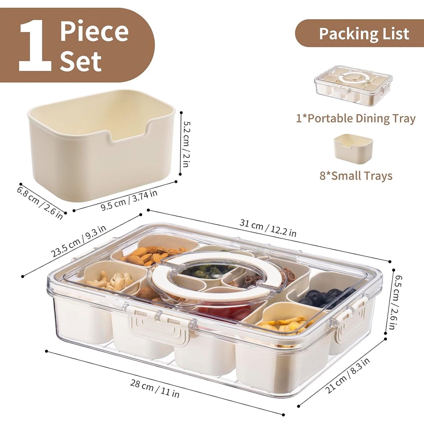 8 Grids Airtight Food Storage Box
