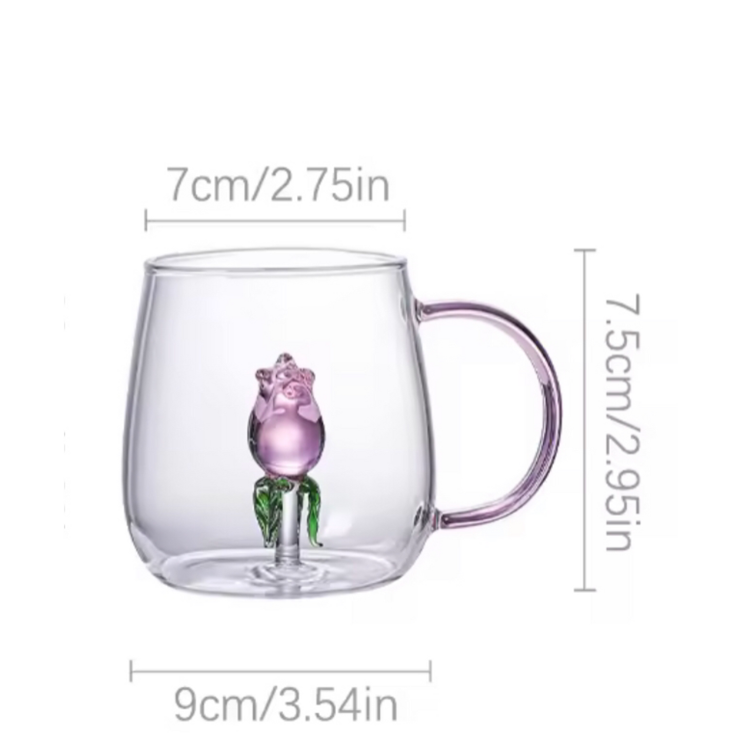 350ml Heat Resistant Flower Mug