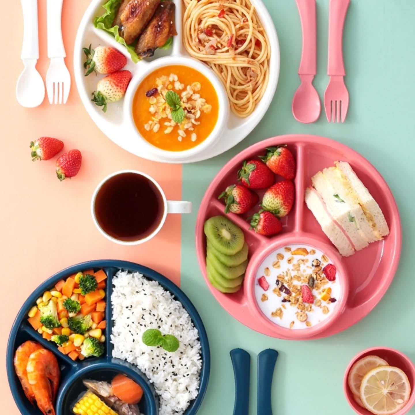4 Portion Dinner Food Plate