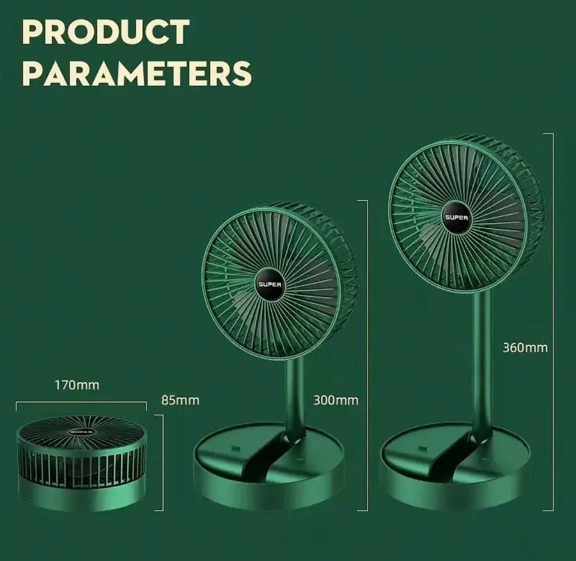 Foldable Rechargeable Fan