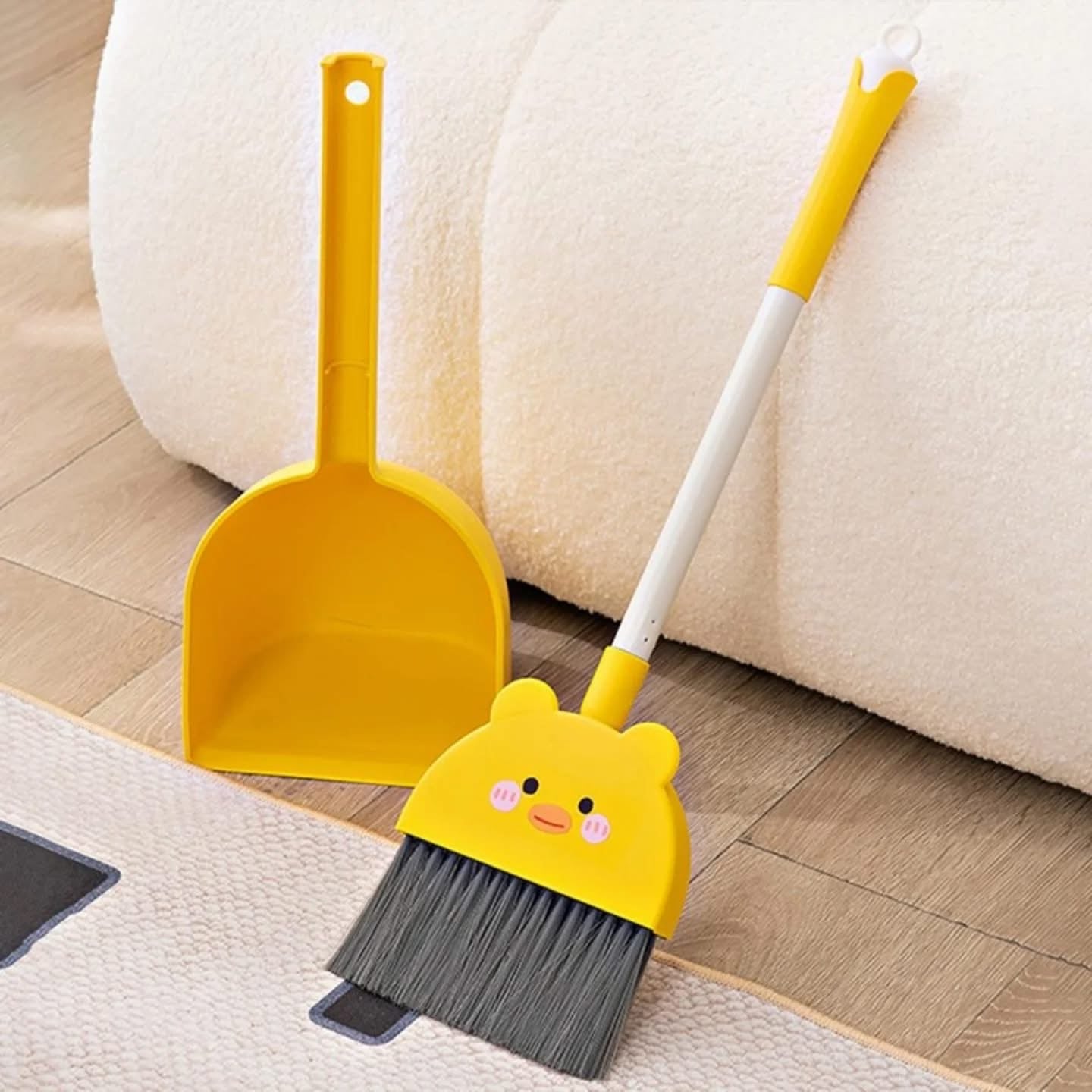 Bear Design Broom and Dustpan Set