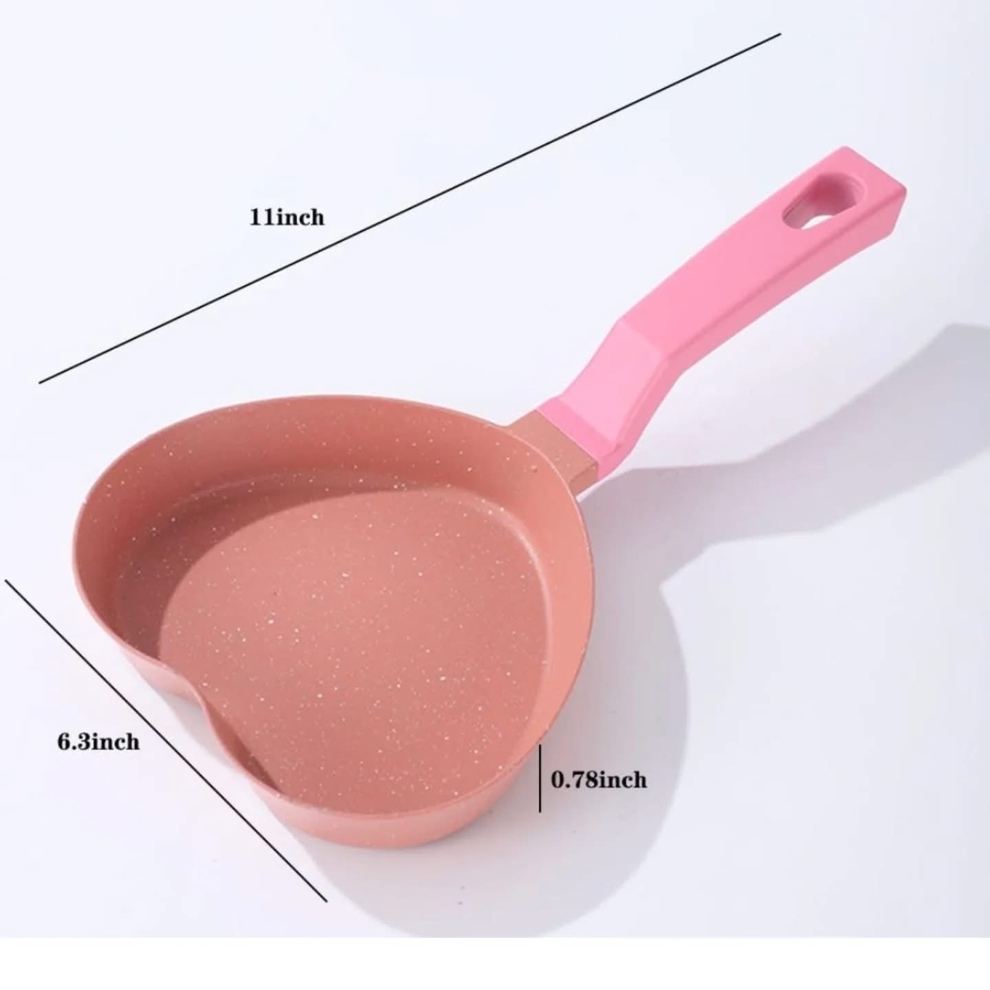 Heart Shaped Marble Coating Frying Pan
