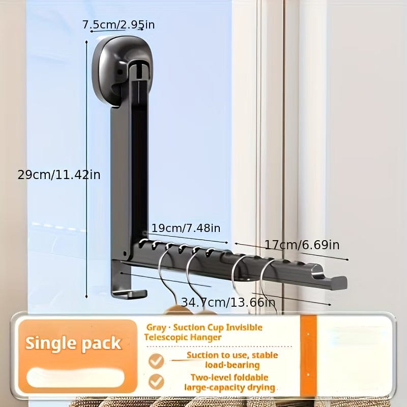 Wall-Mounted Foldable Clothes Drying Rack