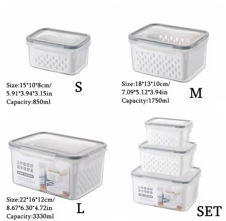 3 Pcs Food Storage Boxes
