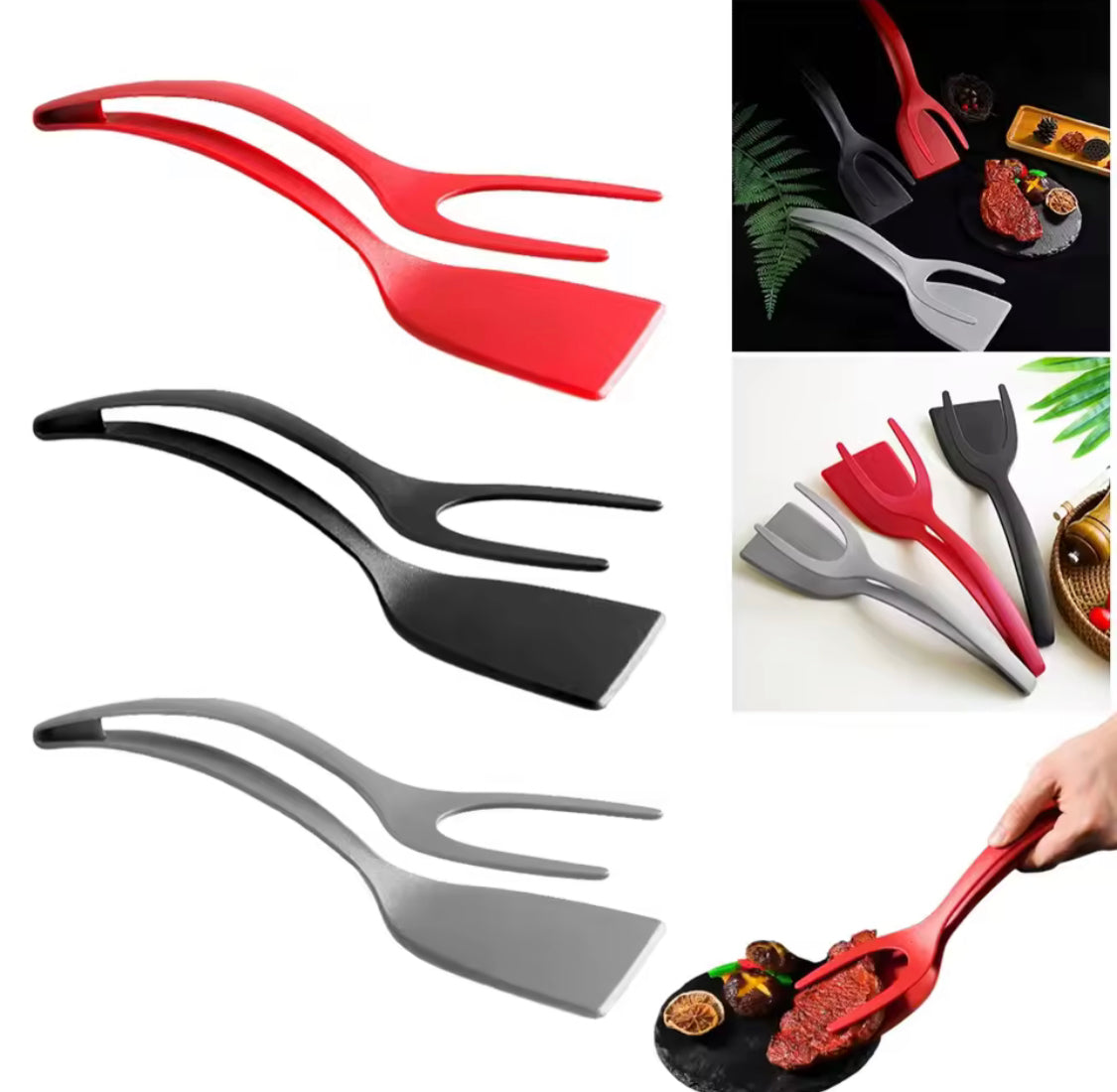 2 in 1 Spatula Tong
