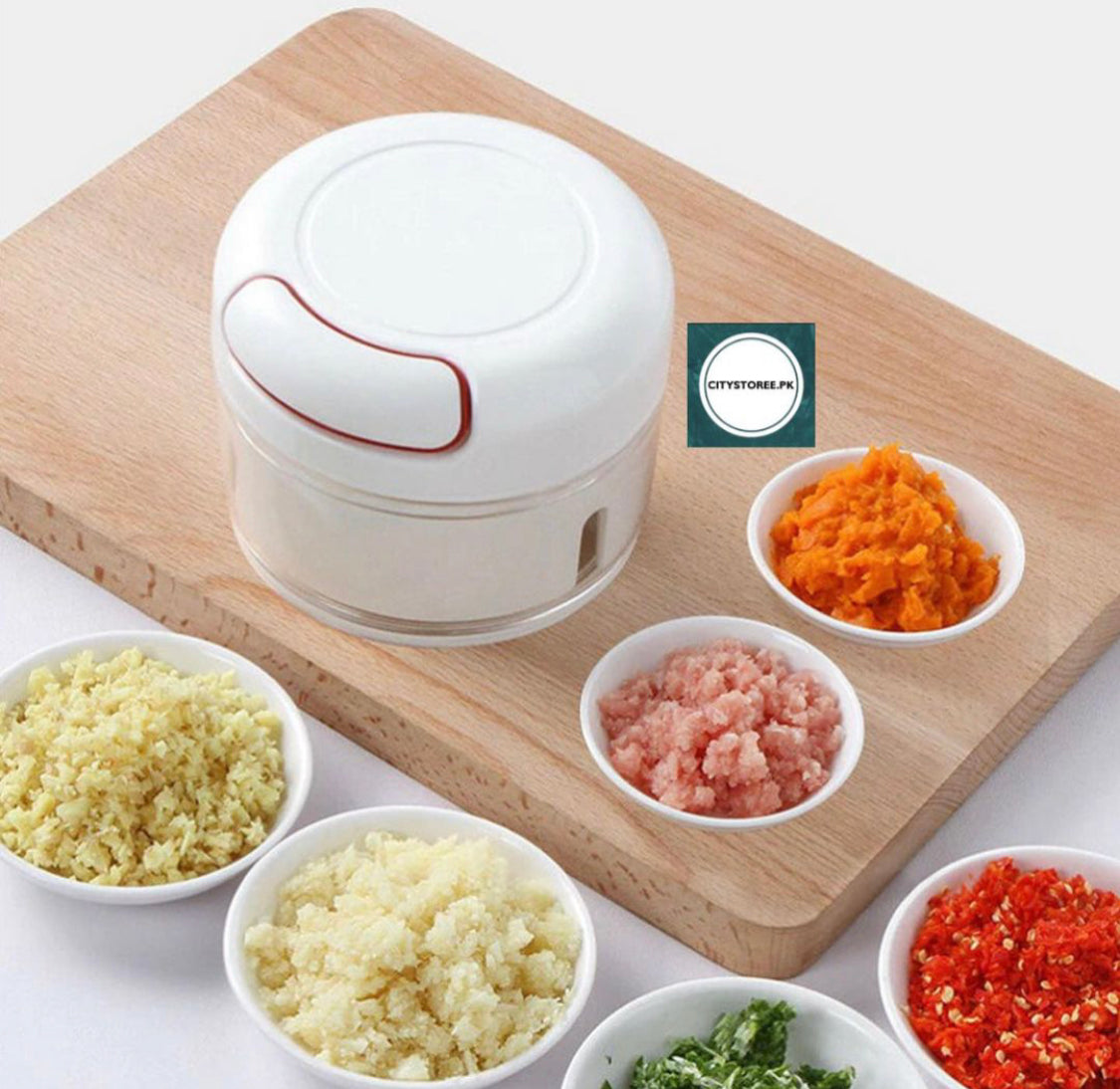 Manual Chopper Kitchen Mini Rotate Vegetable Cutter.