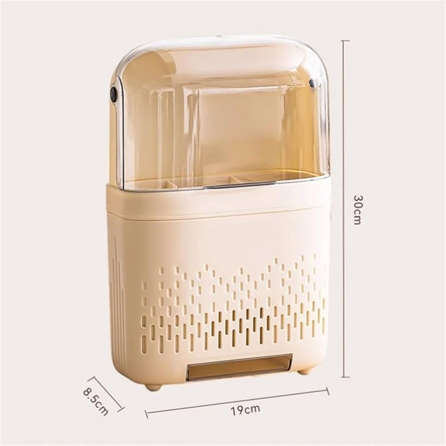 Wall-Mounted Cutlery Holder with Lid