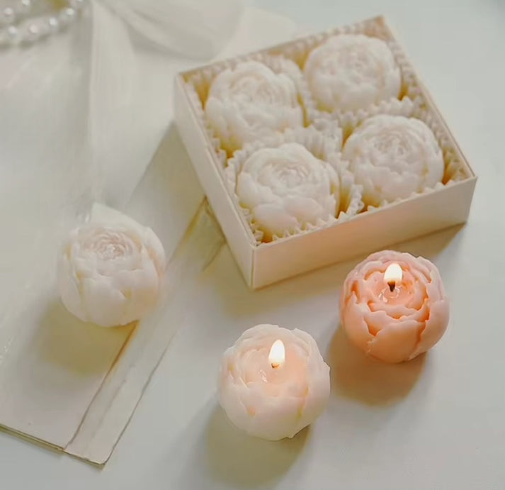 4 Pcs Rose Scented Candle Gift Box