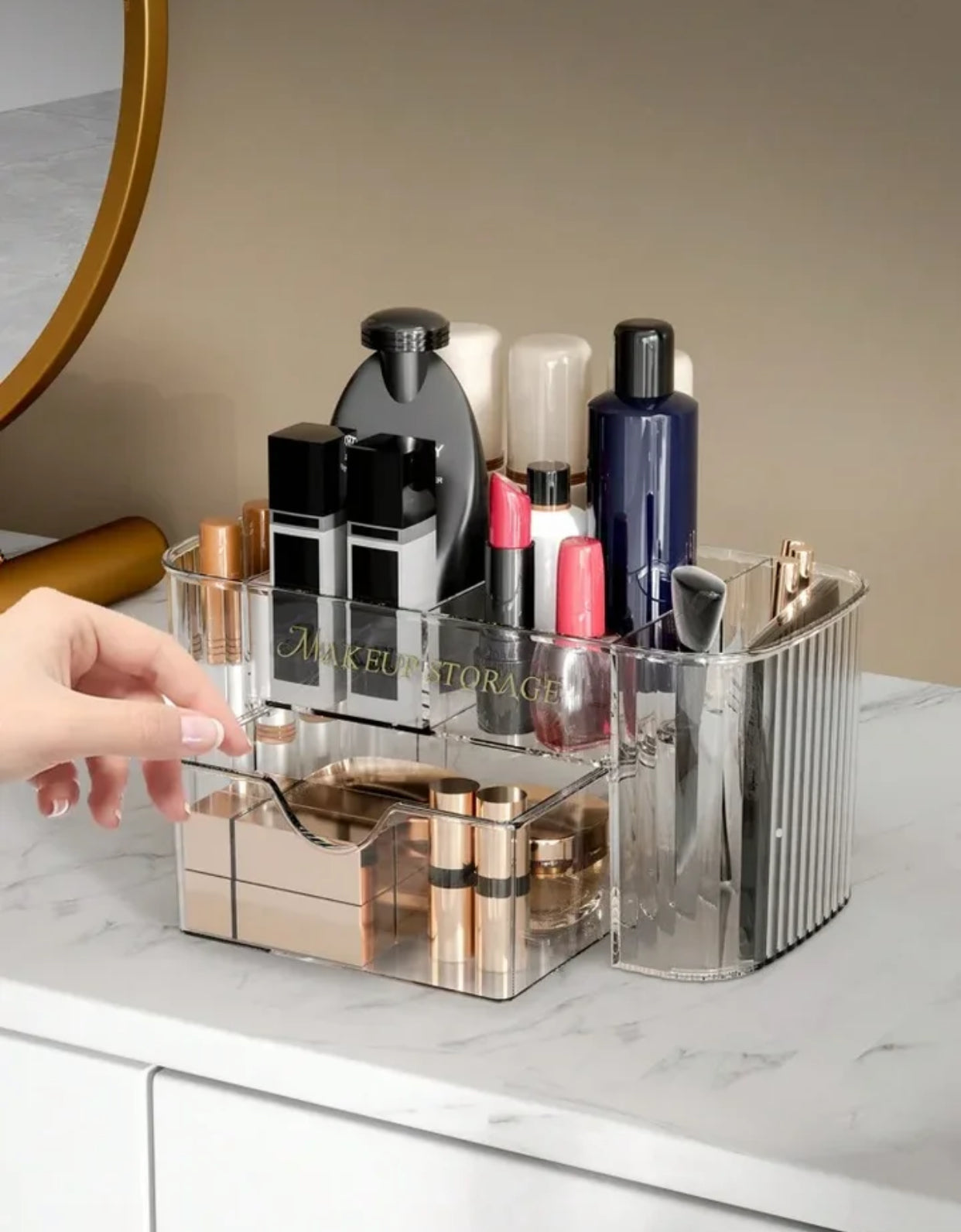 Acrylic Drawer-Style Cosmetic Storage Organizer