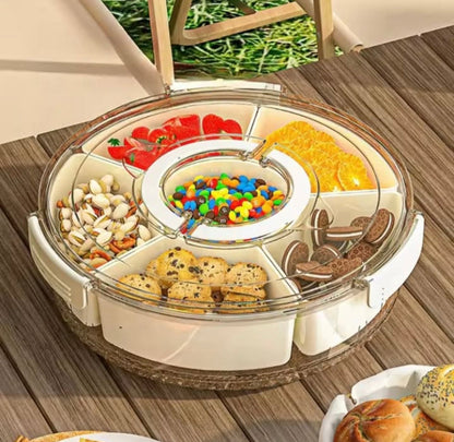 3 Layers Rotating 6 Compartment Food Storage Box