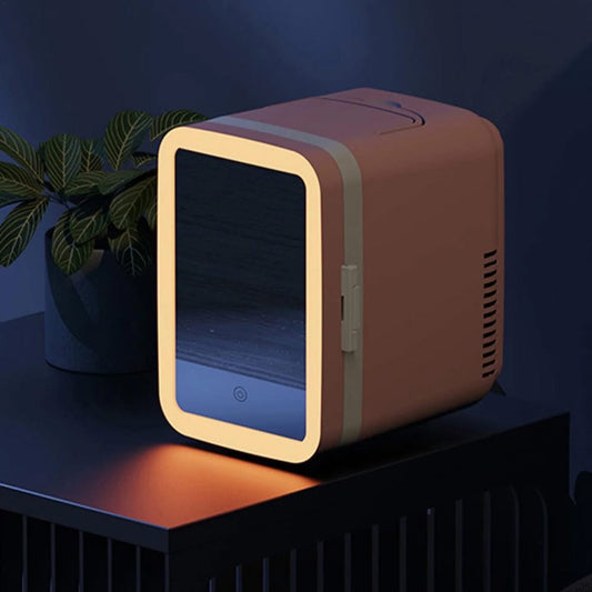 4L Makeup Fridge with 3 Colours Light with Mirror