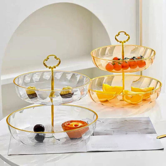 2 Layer Acrylic Dessert Tray Stand