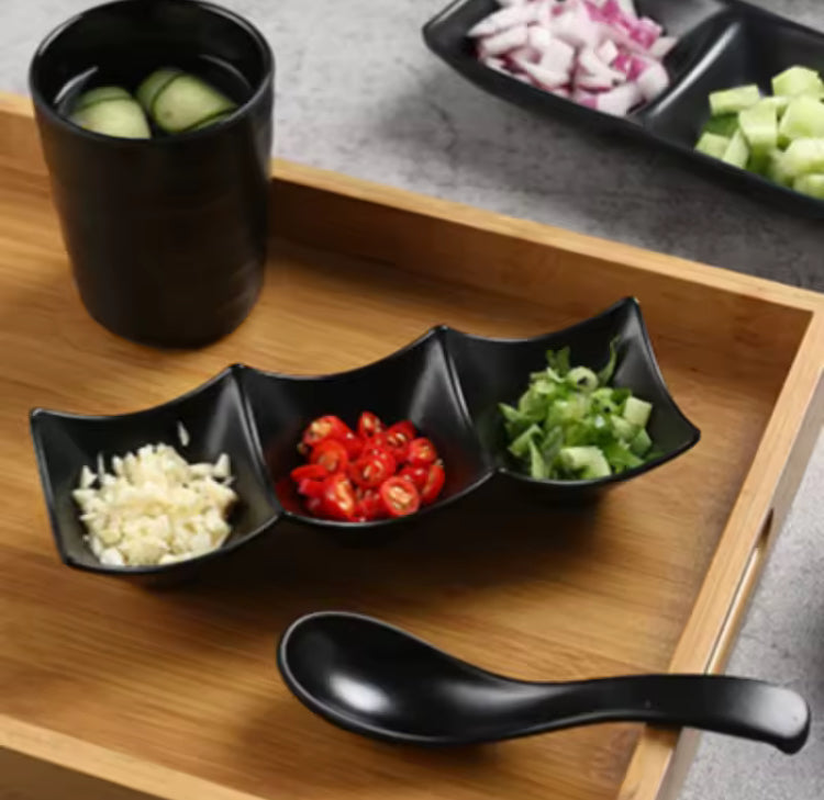 3 Portions Dip Sauce Tray