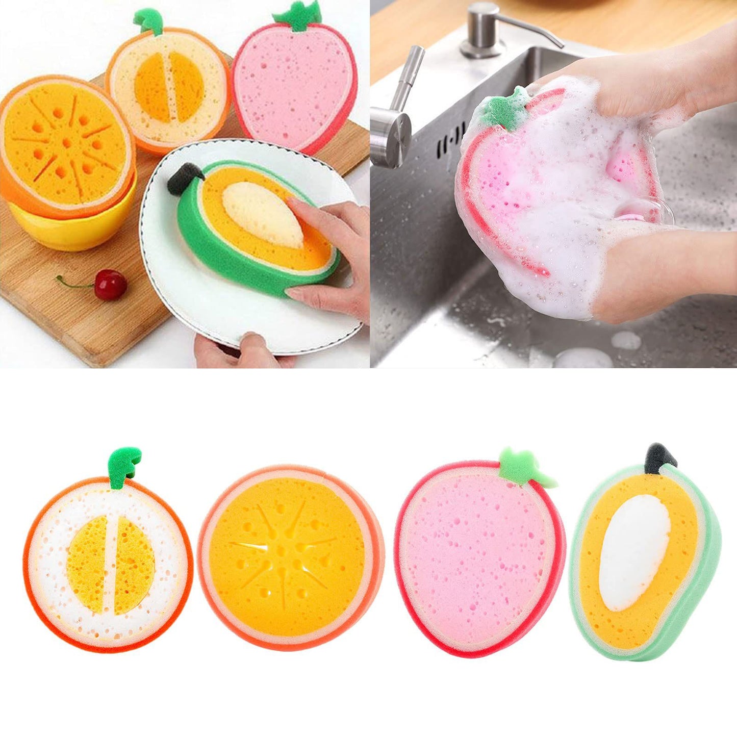 New Multipurpose Foamic Fruits Shape Bath/Kitchen Sponge