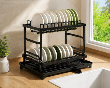 2 Tier Kitchen Dish Drying Rack