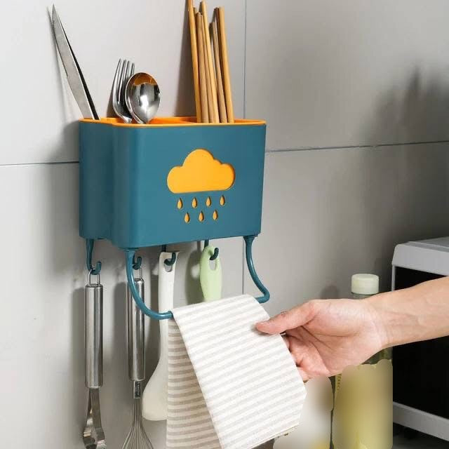 Wall-Mounted Kitchen Cutlery Holder