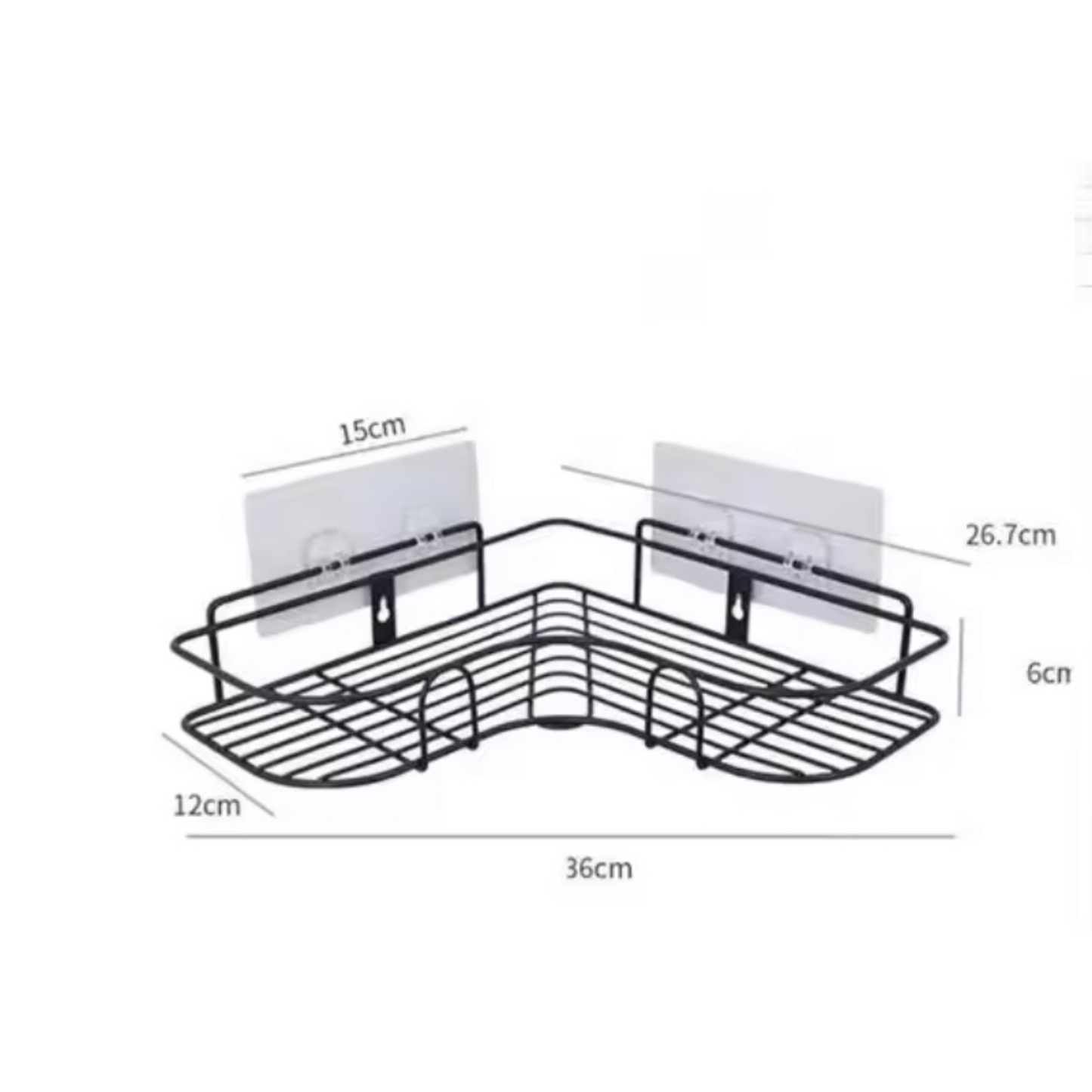 Wall-Adhesive Iron Corner Shelf