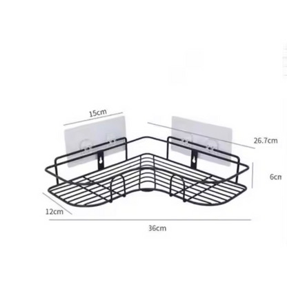 Wall-Adhesive Iron Corner Shelf