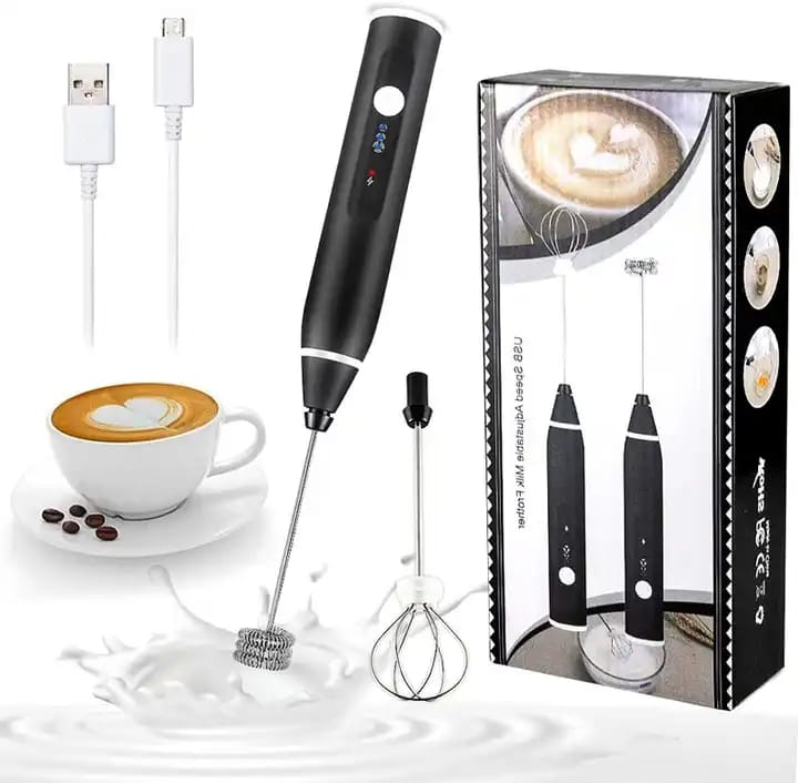 Automatic 2 in 1 USB Rechargeable Coffee Milk Beater