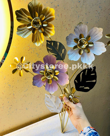 New Flower Golden Metal Wall Motif For Home Decoration Wall Decor