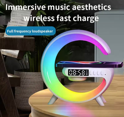 4 in 1 Speaker+ Lamp+ Wireless Charger and Alarm Clock