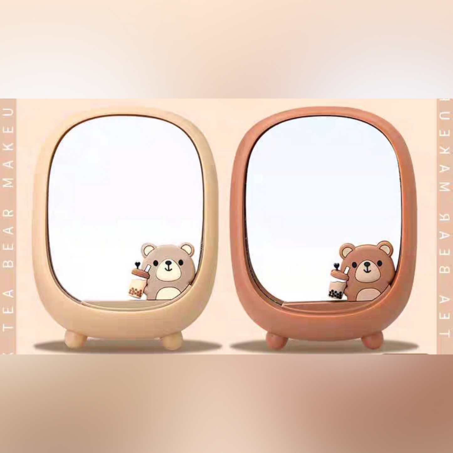 Bear Vanity Table Mirror with Stand