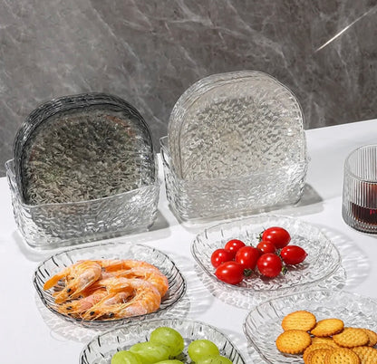 8 Pcs Snack Plates with Stand