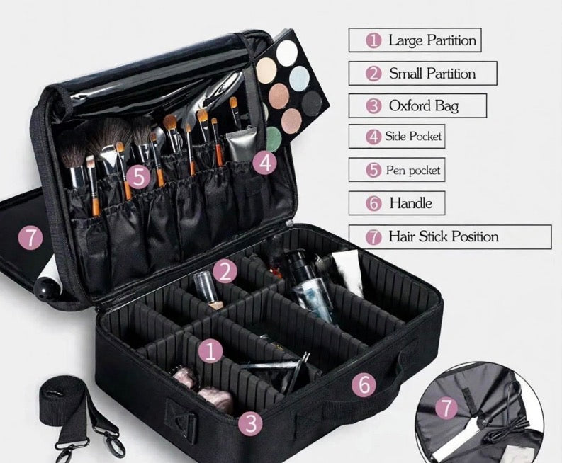 3 Layer Large Capacity Makeup Vanity Bag