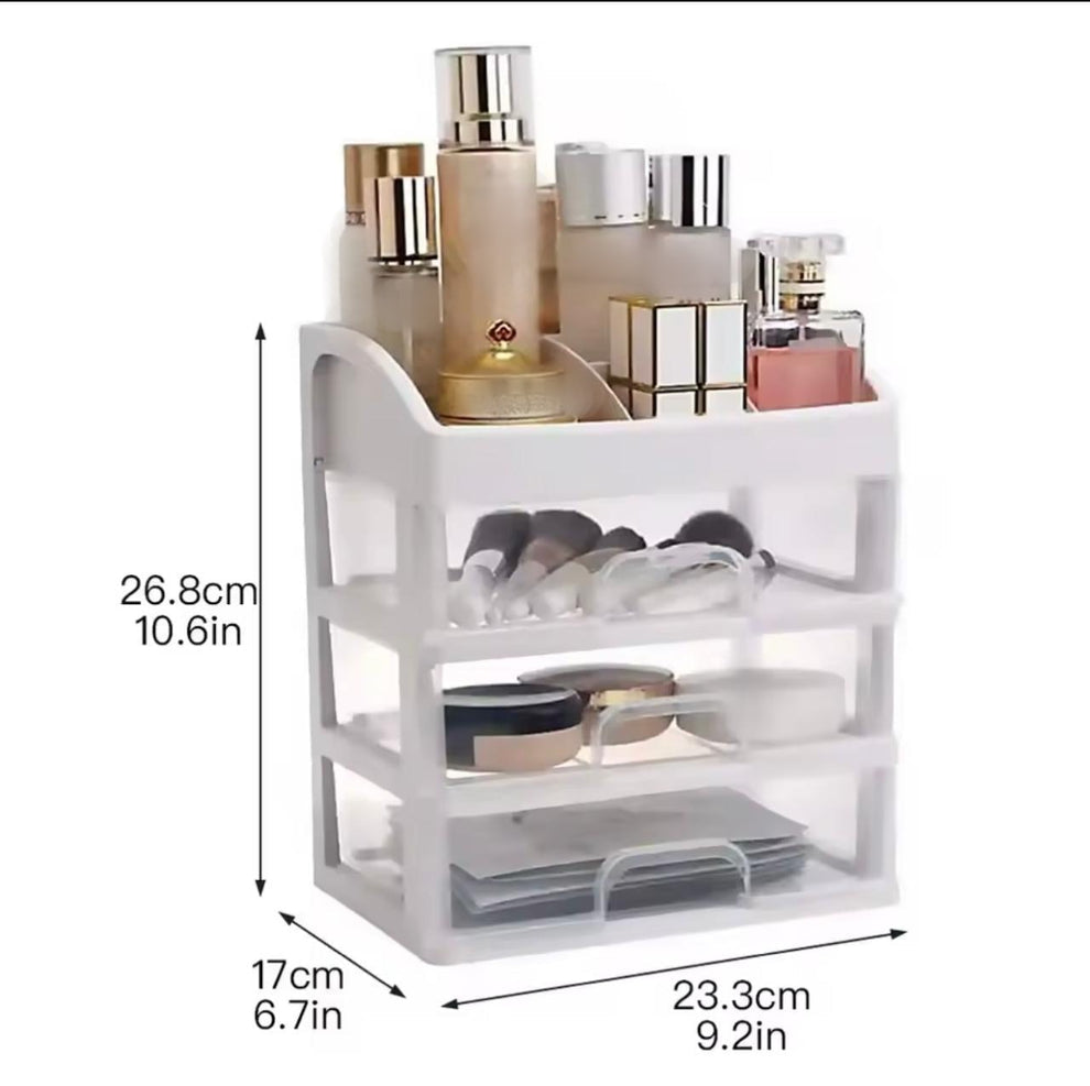 3 Drawers Cosmetic Makeup Organizer