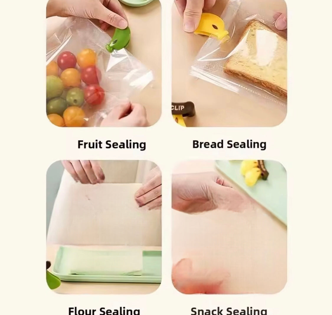 3 Pcs Magnetic Fridge with Sealing Clip