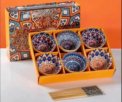 Ceramic Printed Serving Bowls Set