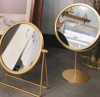 New Round Mirror Aesthetic Metal Table Mirror