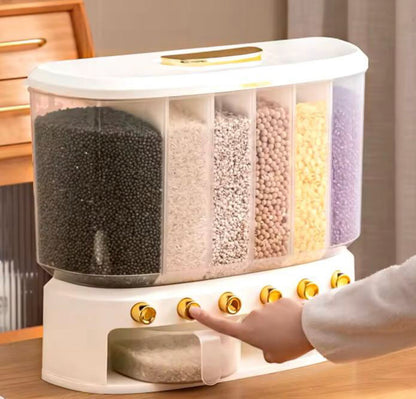 6 Grids Cereal Rice Dispenser