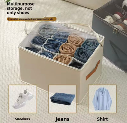 12 Grid Foldable Shoe Storage Box