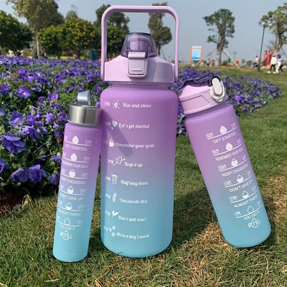 3 Pcs Colourful Water Bottle Set