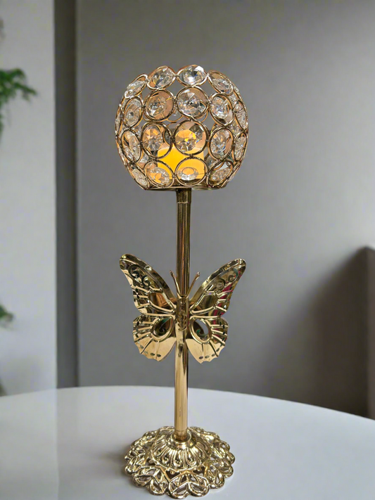 Metal Butterfly Candle Stand