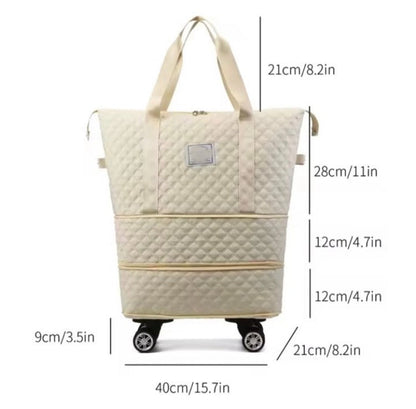 Expandable Travel Luggage Bag with Wheels