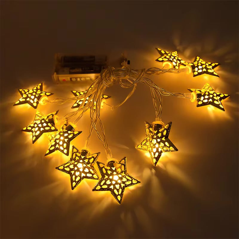 Led Metal Star Warm Lights