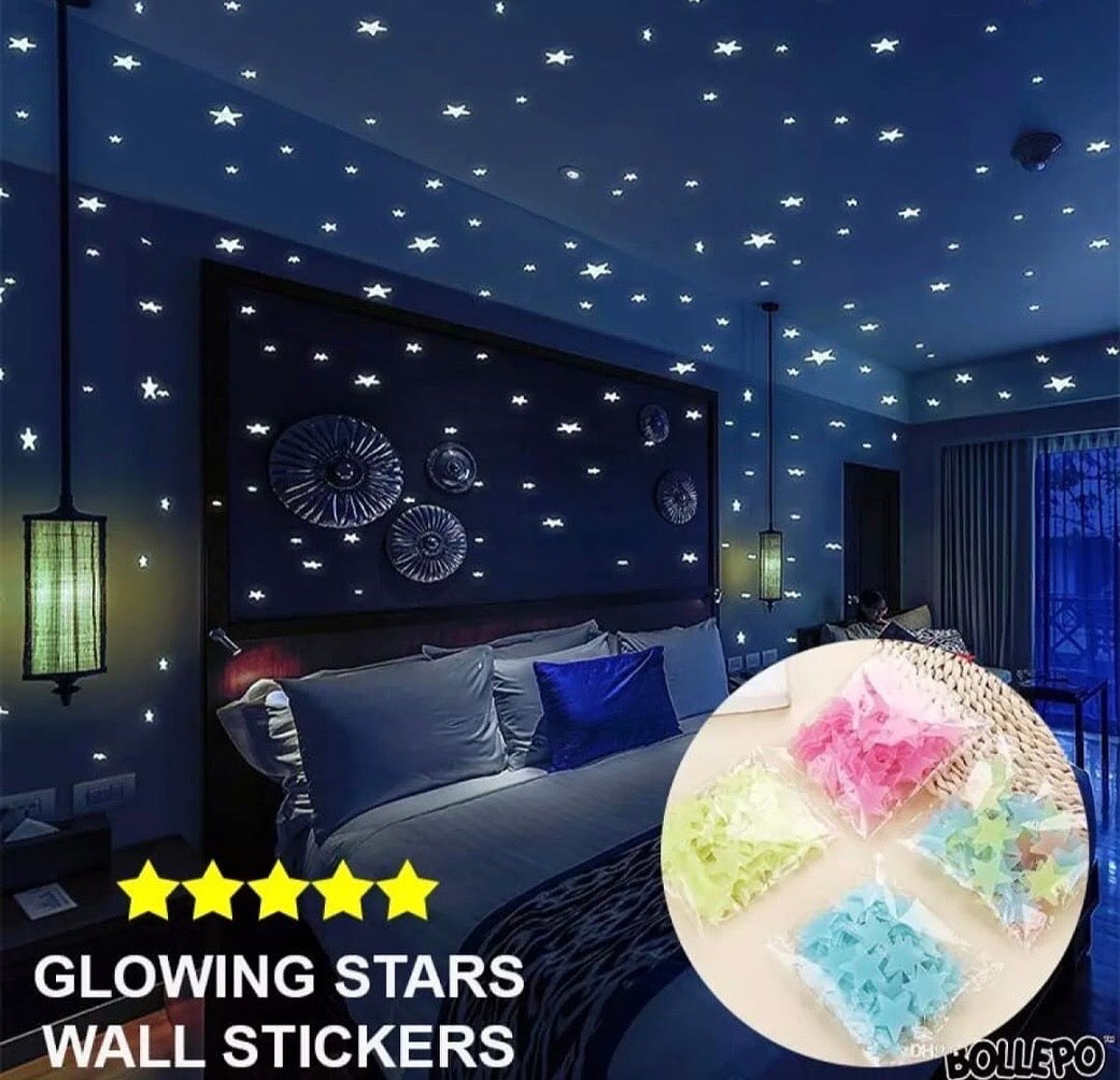 100 Pcs Glow In the Dark Stars for Kids