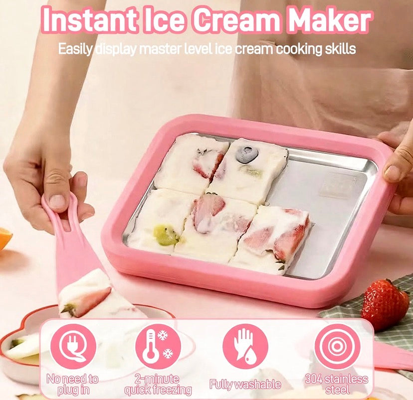Instant Homemade Rolled Ice Cream Maker