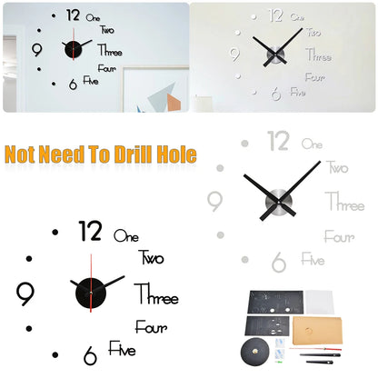 Modern 3D Acrylic Wall Clock for home decoration