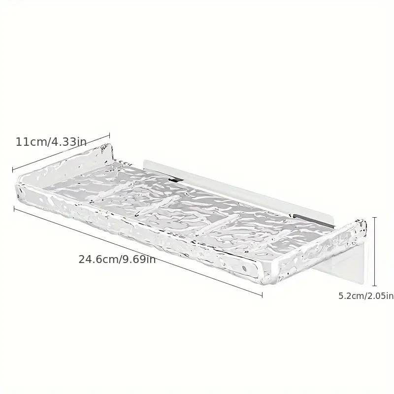 Wall-Mounted Acrylic Shelf Rack