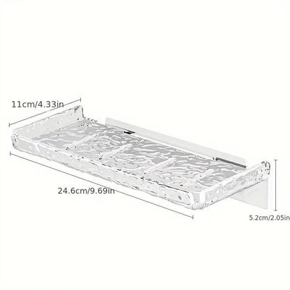 Wall-Mounted Acrylic Shelf Rack