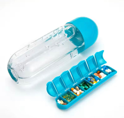 7 Days Pill Medicine with Water Bottle